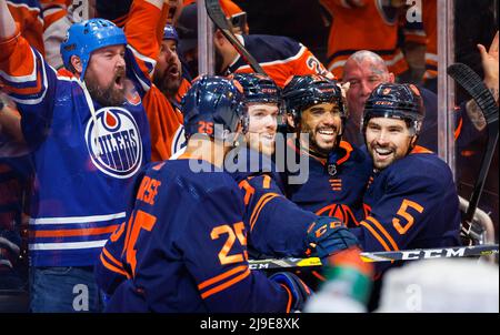 May 22, 2022, Edmonton, AB, CANADA: Edmonton Oilers winger Evander