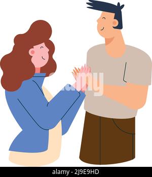 couple lovers hugging avatars characters Stock Vector Image & Art - Alamy