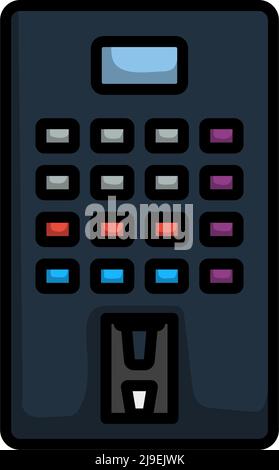 Icon Of Coffee Selling Machine. Editable Bold Outline With Color Fill Design. Vector Illustration. Stock Vector