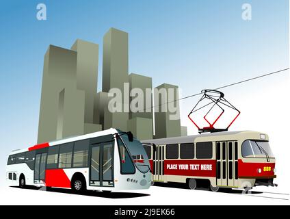Kinds of city transport. Vector illustration Stock Vector Image & Art ...
