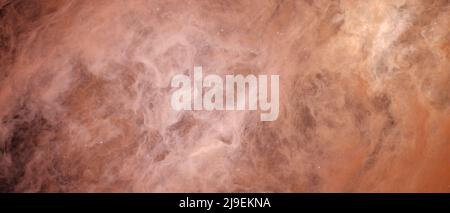Colorful orange coral pink gas clouds background Stock Photo