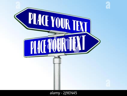 Pointer in different directions. Vector 3d illustration. Stock Vector