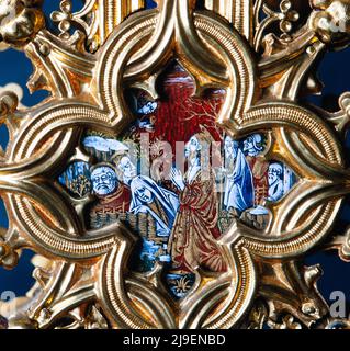 Cruz de Les Perles, siglo XVI. Museu-Tresor de la Catedral de Girona. Stock Photo