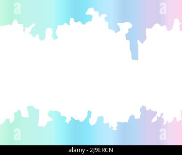 Abstract watercolor art of rectangle border design - vector illustration Stock Vector