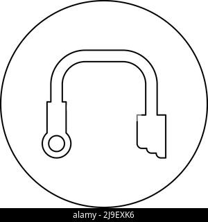 Faucet icon in thin line style. Vector illustration isolated on white ...