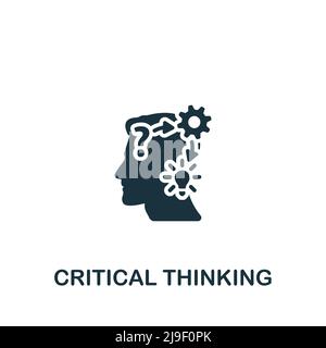 Critical Thinking icon. Monochrome simple Personality icon for templates, web design and infographics Stock Vector