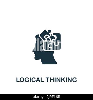 Logical Thinking icon. Monochrome simple Personality icon for templates, web design and infographics Stock Vector