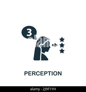 Perception icon. Monochrome simple Personality icon for templates, web design and infographics Stock Vector