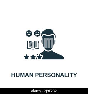 Human Personality icon. Monochrome simple Personality icon for templates, web design and infographics Stock Vector