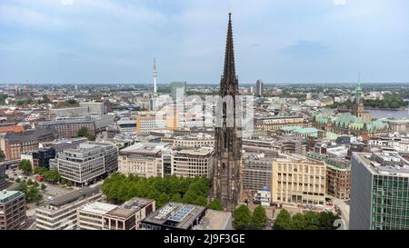 St Nikolai Memorial,  Mahnmal St. Nikolai, Hamburg, Germany Stock Photo