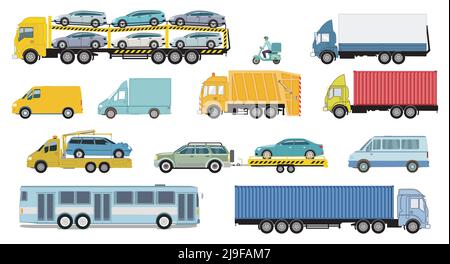 Transportation by truck, transport and delivery illustration Stock Vector