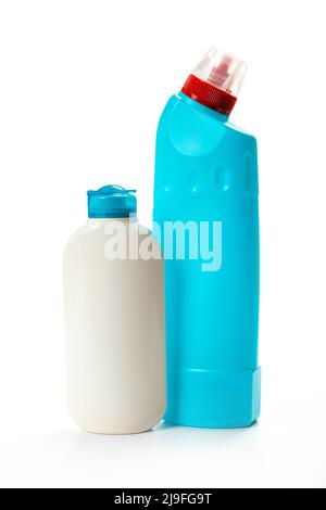 set of cleaning products for home cleaning isolated on white background Stock Photo