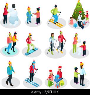 Winter leisure activities icons - vector illustration Stock Vector ...