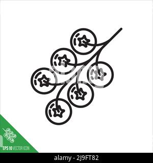Cherry Tomatoes panicle vegetable icon, outline style vector illustration Stock Vector