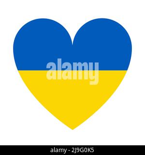 Ukrainian flag in the shape of Ukrainian flag on a white background.  Stock Vector