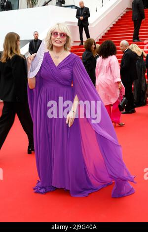 Cannes, Frankreich. 22nd May, 2022. Amanda Lear attends the premiere of 'Forever Young' during the 75th Annual Cannes Film Festival at Palais des Festivals in Cannes, France, on 22 May 2022. Credit: dpa/Alamy Live News Stock Photo