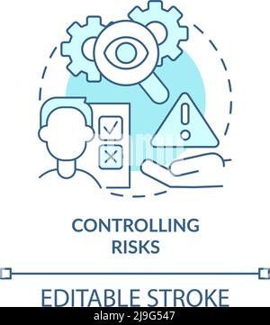 Security risks turquoise concept icon Stock Vector Image & Art - Alamy