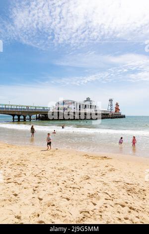 Bournemouth beach and pier, Dorset, England, United Kingdom. Stock Photo