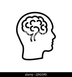 Human brain. Isolated vector icon Stock Vector