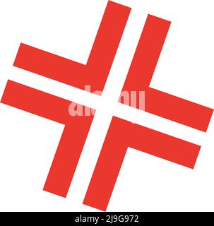 A sign of anger with rounded corners. Red vector icon. Editable vector. Stock Vector