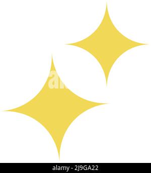 Yellow glittery ornament icon. Editable vector. Stock Vector