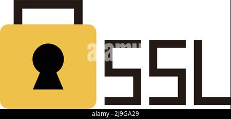 Indicates the safety of HTTPS and SSL connection status. Padlock icon and logo regarding locks. Editable vector. Stock Vector