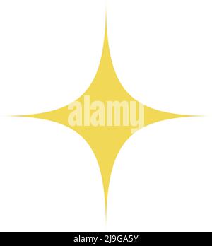 The mark of glitter. An icon representing brilliance or luster. Editable vector. Stock Vector
