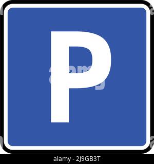 square parking sign. Editable vector. Stock Vector