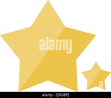 Star icon with glossy 2. Editable vector. Stock Vector