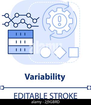 Variability light blue concept icon Stock Vector