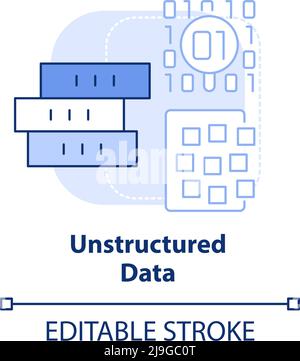 Unstructured data light blue concept icon Stock Vector