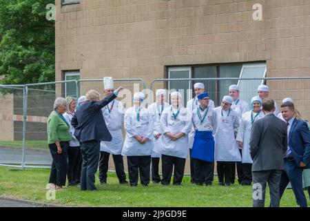 Boris Johnson Visits Newtown Mid Wales for Welsh conservative party conference. Stock Photo