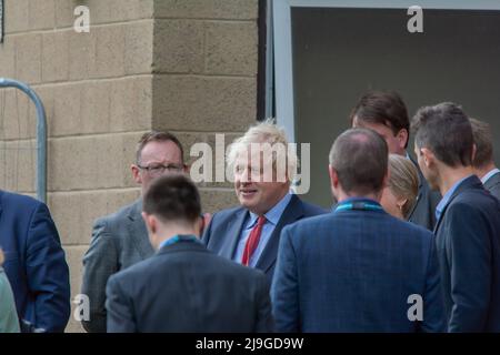 Boris Johnson Visits Newtown Mid Wales for Welsh conservative party conference. Stock Photo