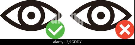 Human eye icon. Vector. Simple illustration inc black. Editable vector. Stock Vector