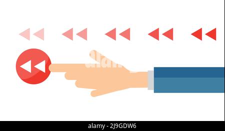 Reverse Arrow Sign Icon in Transparent Style. Refresh Vector Illustration  on Isolated Background Stock Vector - Illustration of cycle, background:  147976790