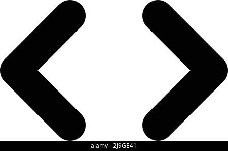 A simple tag mark icon used in programming and other applications. Editable vector. Stock Vector