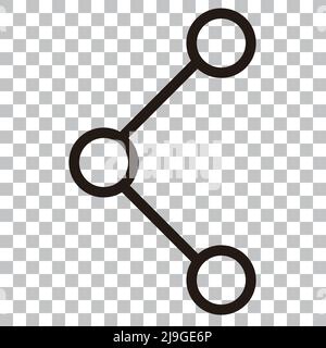 A simple sharing icon. Vector with transparent background. Editable vector. Stock Vector