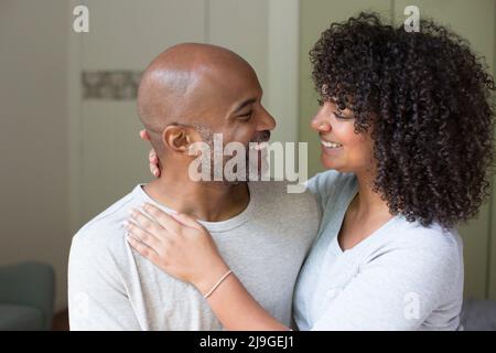 Smiling couple looking at each other Stock Photo