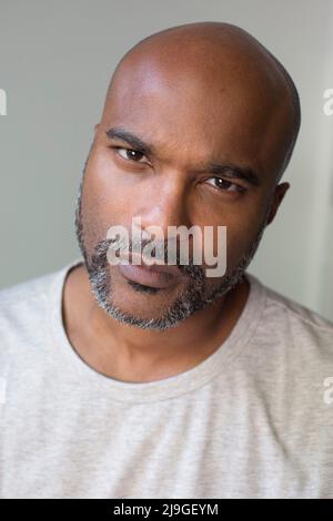 Close-up of thoughtful man Stock Photo