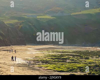 gardenstown beach aberdeenshire scotland. Stock Photo