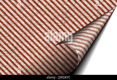 turn over page paper sheet sticker striped Stock Photo