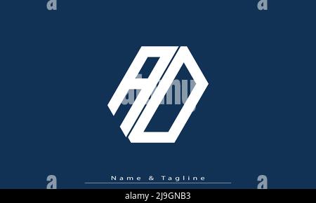 Alphabet letters Initials Monogram logo AD , DA Stock Vector