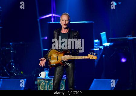 Hollywood, USA. 22nd May, 2022. HOLLYWOOD, FLORIDA - MAY 22: Sting performs live on stage at Hard Rock Event Center at the Seminole Hard Rock Hotel & Casino on May 22, 2022 in Hollywood, Florida. (Photo by JL/Sipa USA) Credit: Sipa USA/Alamy Live News Stock Photo