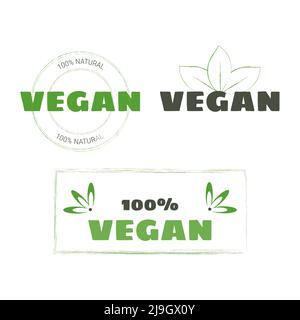 Vegan and natural product sticker. Ecology icon Stock Vector