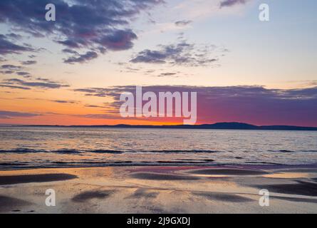 Sunset on Kintra beach, Islay, Inner Hebrides, Scotland Stock Photo