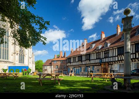 Spring morning at William's College in York, England. Stock Photo