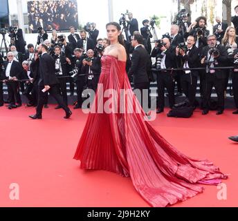 Cannes, France. 23rd May, 2022. Italian model Sara Sampaio attends the premiere of Decision To Leave at Palais des Festivals at the 75th Cannes Film Festival, France on Monday, May 23, 2022. Photo by Rune Hellestad/ Credit: UPI/Alamy Live News Stock Photo