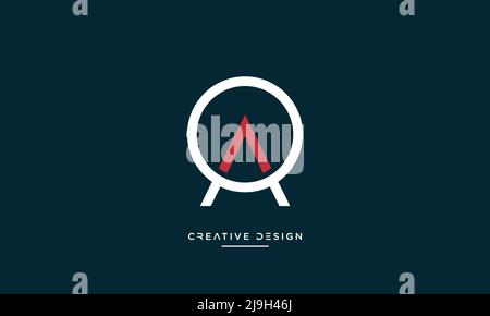 Alphabet Letters OA, AO Abstract Logo Monogram Stock Vector
