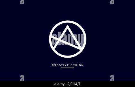 Alphabet Letters OA, AO Abstract Logo Monogram Stock Vector