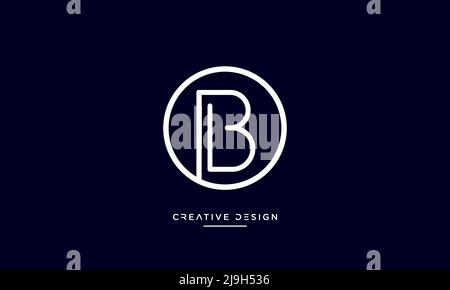 Alphabet Letters OB, BO Abstract Logo Vector Template Stock Vector